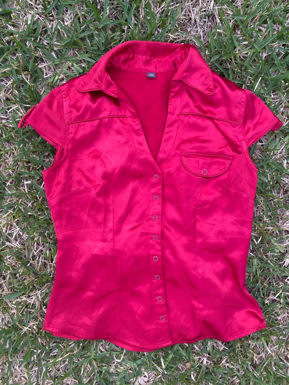 Vintage Hot pink Satin top